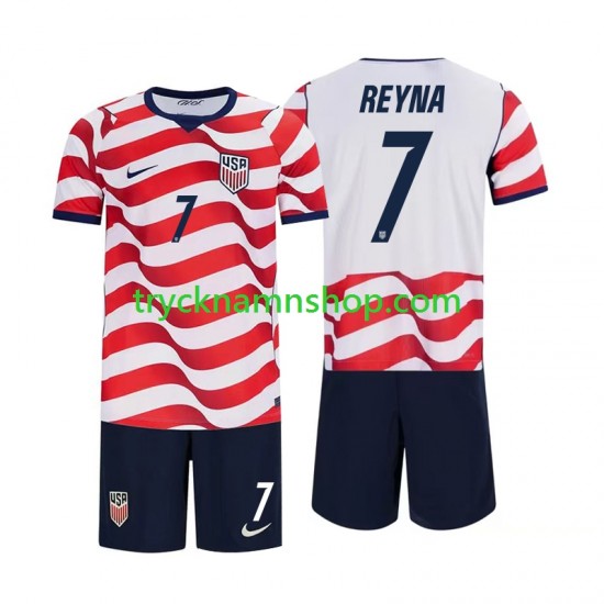 USA Giovanni Reyna 7 VM 2026 Tröja 1:a Matchställ Barn Kortärmad