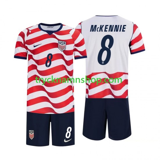 USA Weston McKennie 8 VM 2026 Tröja 1:a Matchställ Barn Kortärmad