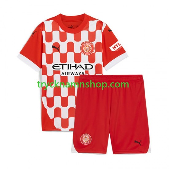 Girona 2024-2025 Tröja 1:a Matchställ Barn Kortärmad