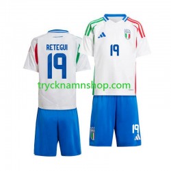 Italien Mateo Retegui 19 2024 Tröja 2:a Matchställ Barn Kortärmad