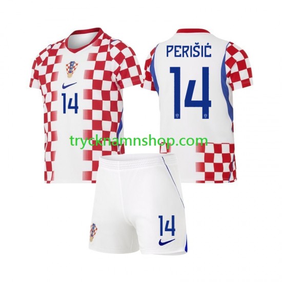 Kroatien Ivan Perisic 14 VM 2026 Tröja 1:a Matchställ Barn Kortärmad