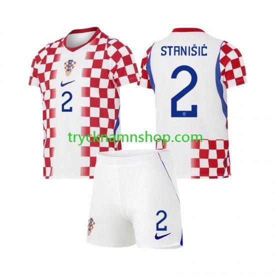 Kroatien Josip Stanisic 2 VM 2026 Tröja 1:a Matchställ Barn Kortärmad