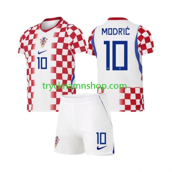 Kroatien Luka Modric 10 VM 2026 Tröja 1:a Matchställ Barn Kortärmad
