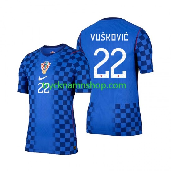 Kroatien Luka Vuskovic 22 VM 2026 Tröja 2:a Matchställ Män Kortärmad