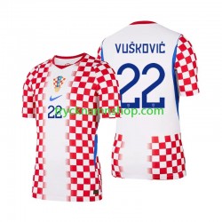Kroatien Luka Vuskovic 22 VM 2026 Tröja 1:a Matchställ Män Kortärmad