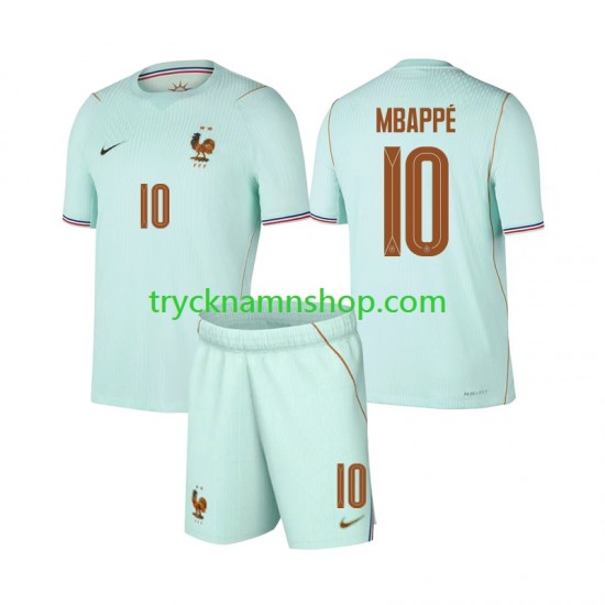 Frankrike Kylian Mbappe 10 VM 2026 Tröja 2:a Matchställ Barn Kortärmad