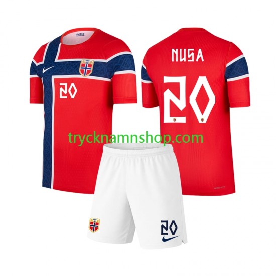 Norge Antonio Nusa 20 VM 2026 Tröja 1:a Matchställ Barn Kortärmad