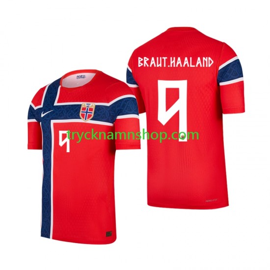 Norge Erling Haaland 9 VM 2026 Tröja 1:a Matchställ Män Kortärmad
