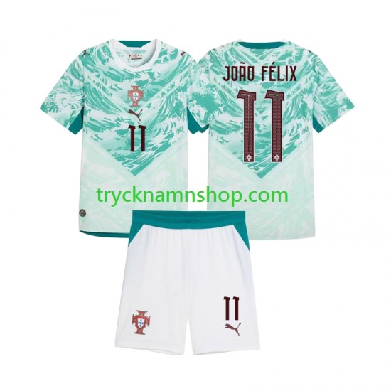 Portugal Joao Felix 11 2026 2027 Tröja 2:a Matchställ Barn Kortärmad