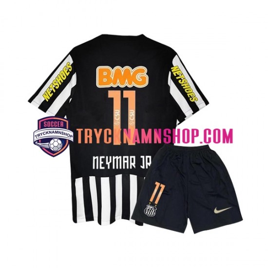 Santos Neymar JR 11 2011-2012 Tröja Retro 2:a Matchställ Barn Kortärmad