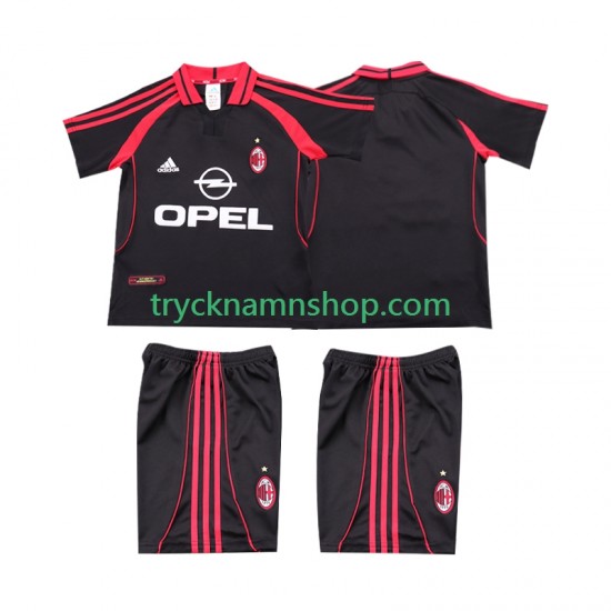 AC Milan 2000 2001 Tröja Retro 3:e Matchställ Barn Kortärmad