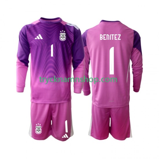 Argentina Målvakt Walter Daniel Benitez 1 2025 Tröja 1:a Matchställ Barn Långärmad