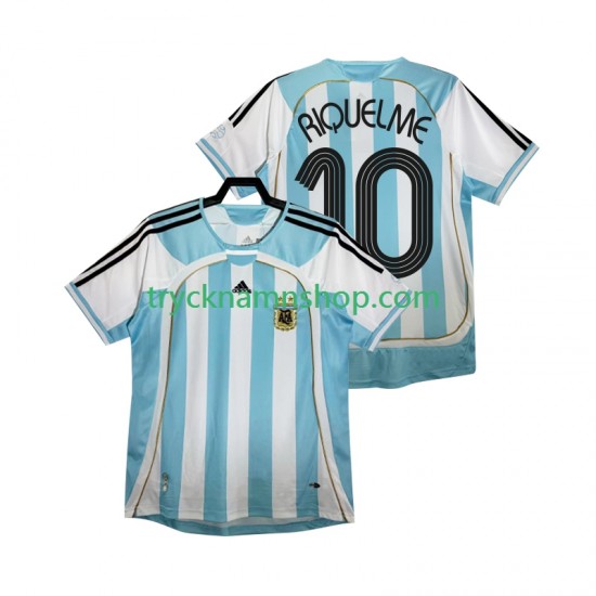 Argentina RIQUELME 10 2006 Tröja Retro 1:a Matchställ Män Kortärmad