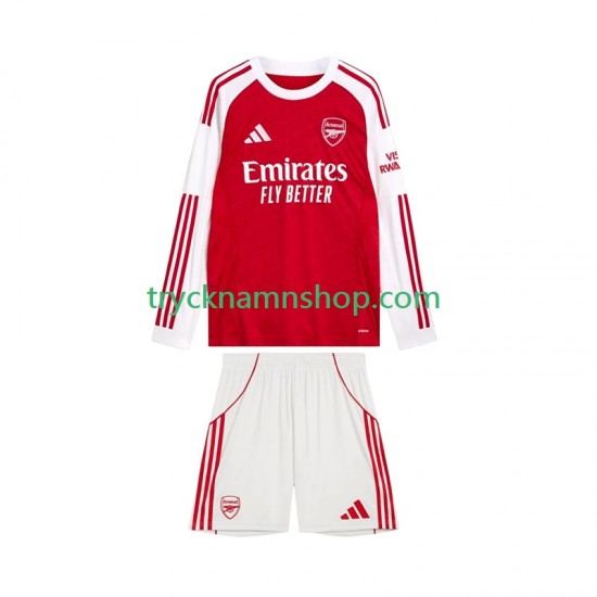 Arsenal 2025-2026 Tröja 1:a Matchställ Barn Långärmad