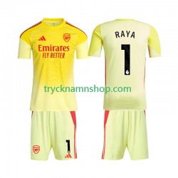 Arsenal Målvakt Raya 1 2025-2026 Tröja 1:a Matchställ Barn Kortärmad