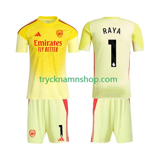 Arsenal Målvakt Raya 1 2025-2026 Tröja 1:a Matchställ Barn Kortärmad