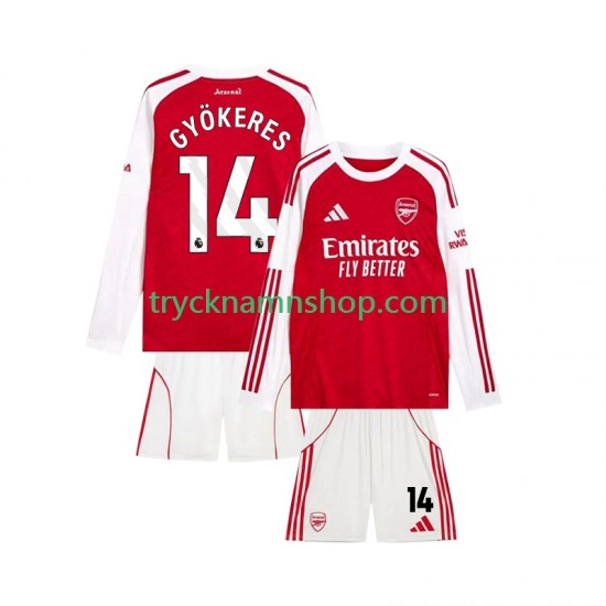 Arsenal Viktor Gyokeres 14 2025-2026 Tröja 1:a Matchställ Barn Långärmad