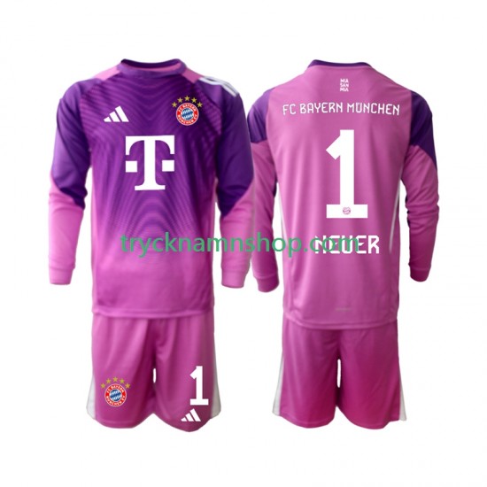 FC Bayern München Målvakt Manuel Neuer 1 2025-2026 Tröja 4:e Matchställ Barn Långärmad