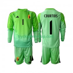 Belgien Målvakt Thibaut Courtoi 1 2025 Tröja 1:a Matchställ Barn Långärmad