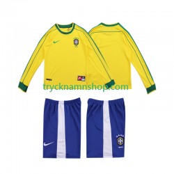 Brasilien 1998 Tröja Retro 1:a Matchställ Barn Långärmad