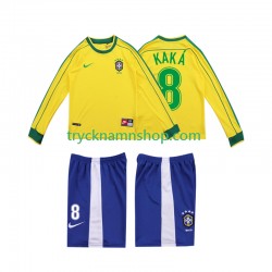 Brasilien KAKA 8 1998 Tröja Retro 1:a Matchställ Barn Långärmad