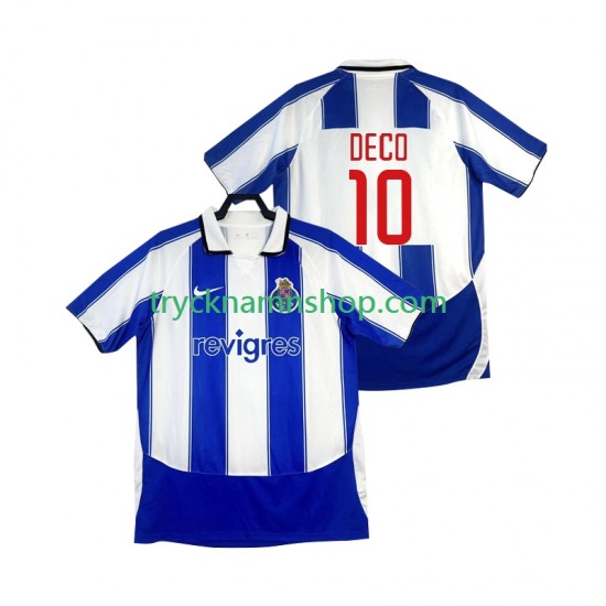 FC Porto DECO 10 2003 2004 Tröja Retro 1:a Matchställ Män Kortärmad