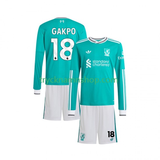 Liverpool Gakpo 18 2025-2026 Tröja 3:e Matchställ Barn Långärmad