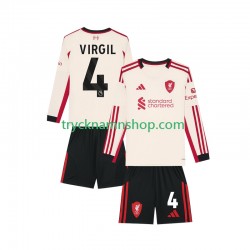 Liverpool Virgil van Dijk 4 2025-2026 Tröja 2:a Matchställ Barn Långärmad