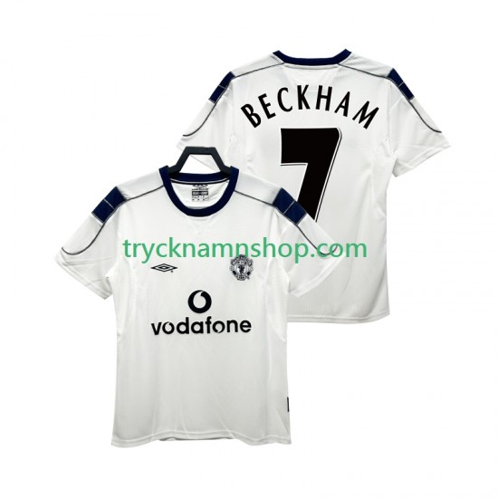 Manchester United BECKHAM 7 2000 2001 Tröja Retro 2:a Matchställ Män Kortärmad