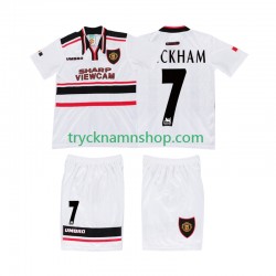 Manchester United BECKHAM 7 1998 Tröja Retro 2:a Matchställ Barn Kortärmad