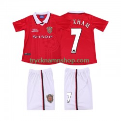 Manchester United BECKHAM 7 1999 2000 Tröja Retro 1:a Matchställ Barn Kortärmad