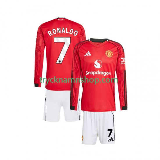 Manchester United Cristiano Ronaldo 7 2025-2026 Tröja 1:a Matchställ Barn Långärmad