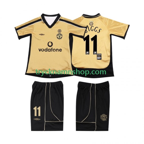 Manchester United GIGGS 11 Anniversary Football Shirt 2001 2002 3:e Matchställ Barn Kortärmad