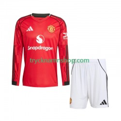 Manchester United 2025-2026 Tröja 1:a Matchställ Barn Långärmad
