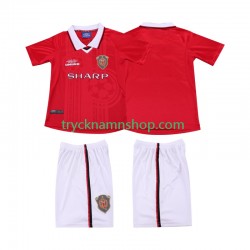 Manchester United 1999 2000 Tröja Retro 1:a Matchställ Barn Kortärmad