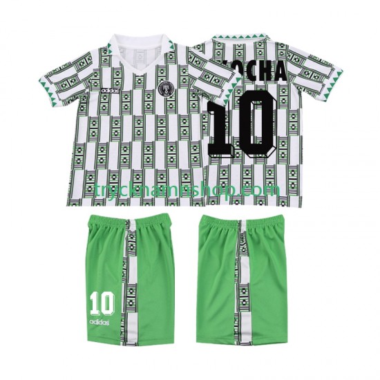 Nigeria OKOCHA 10 1994 Tröja Retro 2:a Matchställ Barn Kortärmad