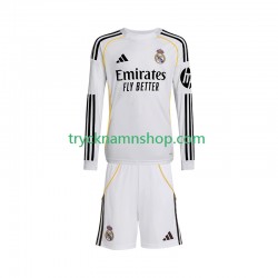 Real Madrid 2025-2026 Tröja 1:a Matchställ Barn Långärmad