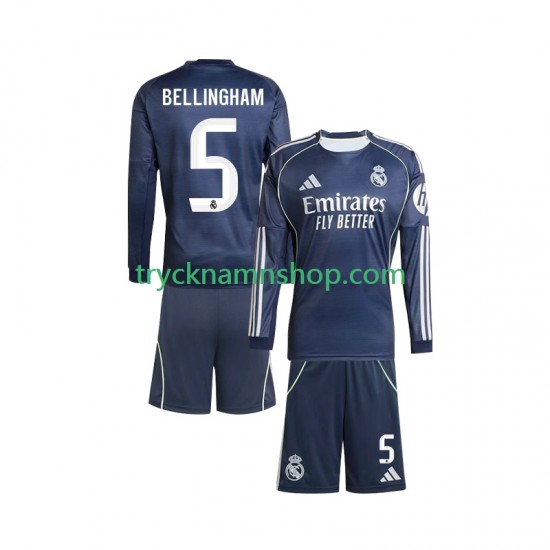 Real Madrid Jude Bellingham 5 2025-2026 Tröja 2:a Matchställ Barn Långärmad