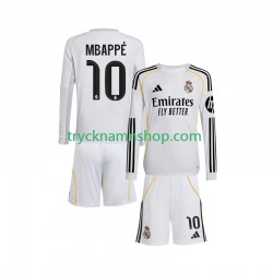 Real Madrid Kylian Mbappe 10 2025-2026 Tröja 1:a Matchställ Barn Långärmad