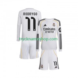Real Madrid Rodrygo 11 2025-2026 Tröja 1:a Matchställ Barn Långärmad