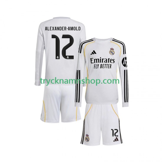 Real Madrid Trent Alexander-Arnold 12 2025-2026 Tröja 1:a Matchställ Barn Långärmad