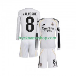 Real Madrid Valverde 8 2025-2026 Tröja 1:a Matchställ Barn Långärmad