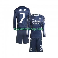 Real Madrid Vinicius Junior 7 2025-2026 Tröja 2:a Matchställ Barn Långärmad