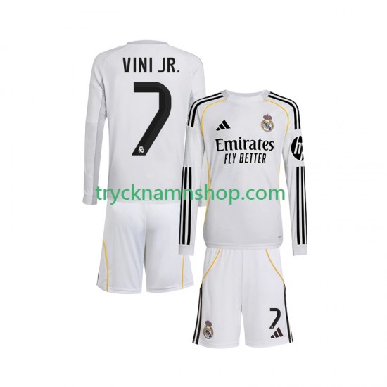 Real Madrid Vinicius Junior 7 2025-2026 Tröja 1:a Matchställ Barn Långärmad