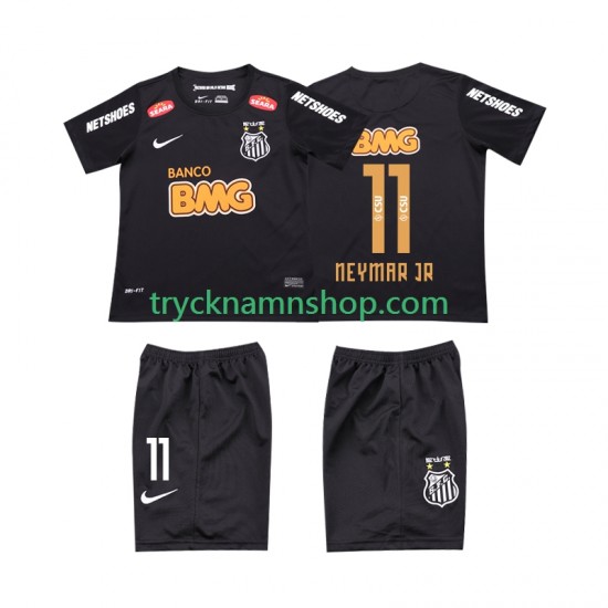 Santos NEYMAR JR 11 Classic 2012 2013 Tröja Retro 2:a Matchställ Barn Kortärmad