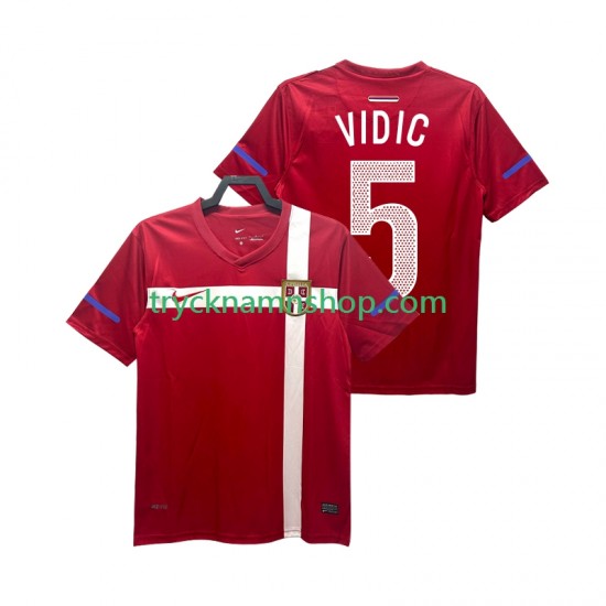 Serbien VIDIC 5 2010 Tröja Retro 1:a Matchställ Män Kortärmad
