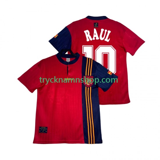 Spanien RAUL 10 1996 Tröja Retro 1:a Matchställ Män Kortärmad