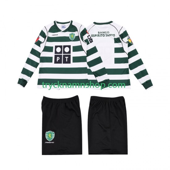 Sporting Lissabon 2001 2003 Tröja Retro 1:a Matchställ Barn Långärmad