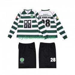 Sporting Lissabon Cristiano Ronaldo 28 2001 2003 Tröja Retro 1:a Matchställ Barn Långärmad