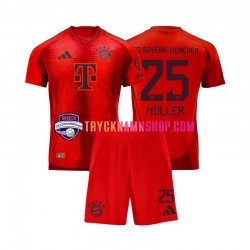 FC Bayern München Thomas Muller 25 2024-2025 Tröja Röd 1:a Matchställ Barn Kortärmad